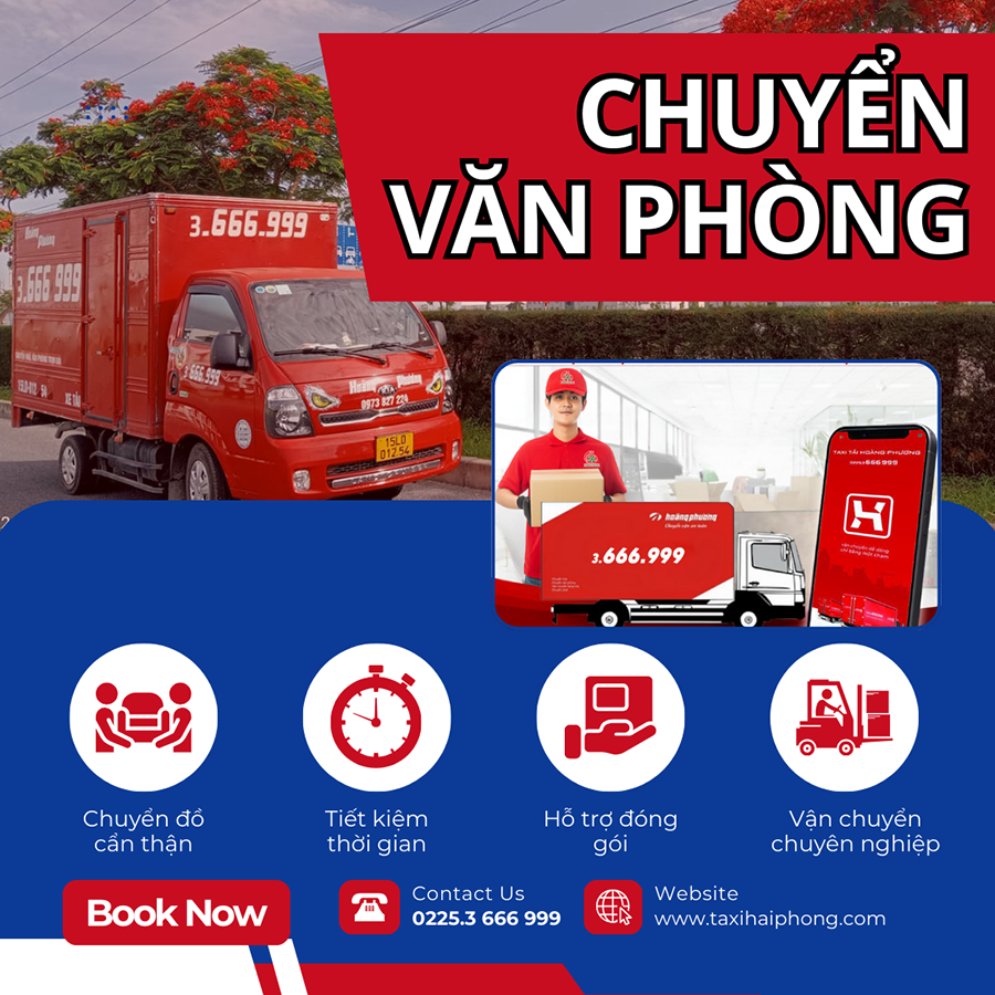 Chuyển văn phòng nhanh chóng, chuyên nghiệp gọi ngay Taxi Tải Hải Phòng